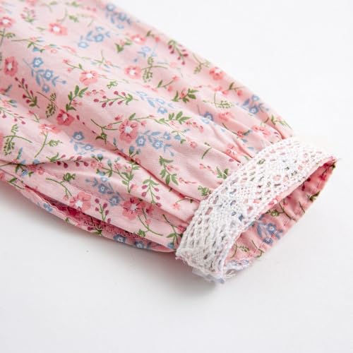 Simplee kids Baby Infant Girls Floral Casual Dress for Spring Fall Long Sleeve Toddler Playwear Dress Pink 18 Months - Image 5