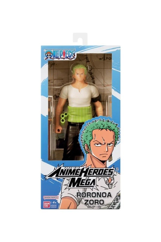 Bandai Anime Heroes One Piece Mega Roronoa Zoro with Accessories | Collectible Action Figure | Display Figure | Perfect Gift for Collectors, Manga & Anime Lovers! - Image 4