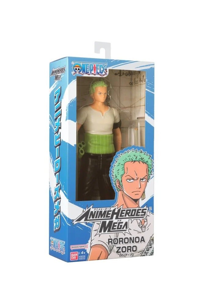 Bandai Anime Heroes One Piece Mega Roronoa Zoro with Accessories | Collectible Action Figure | Display Figure | Perfect Gift for Collectors, Manga & Anime Lovers! - Image 5