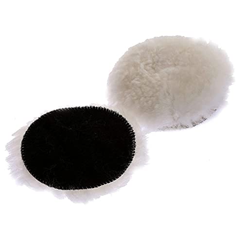 DIY Crafts 2 Pcs, 4" inch Soft Wool Pad, Off White Soft Wool Hoop loop Car Clean Polishing Polisher Buffing Bonnet Pad for Car Bike Polishing Woolen Buffer Wa (2 Pcs, 4" inch Soft Wool Pad) - Image 2