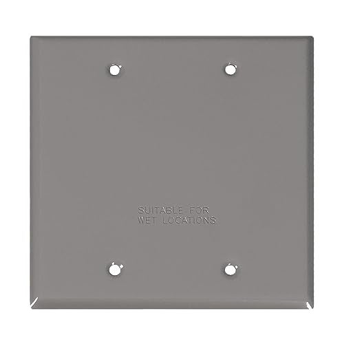Sigma Engineered Solutions 14340 2-Gang Rectangular Stamped Weatherproof Cover, Gray - Image 1