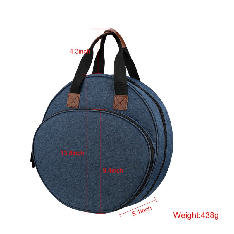 Embroidery Bag: Blue Oxford Cloth - Large-Capacity Multi-Grid Storage, Portable Sturdy Handle for Embroidery And Cross-Stitch Projects - Image 2