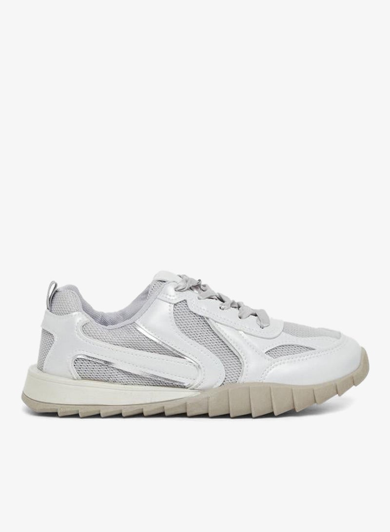 Styli Active Panelled Lace Up Sneakers - Image 1