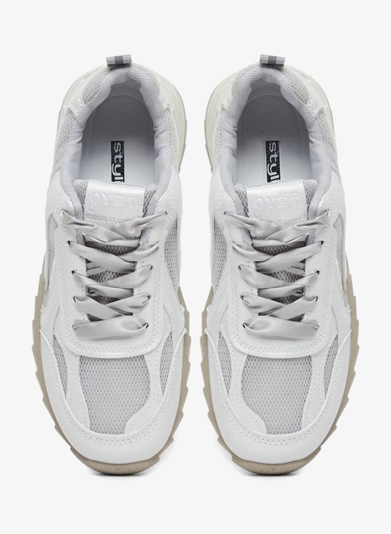 Styli Active Panelled Lace Up Sneakers - Image 5