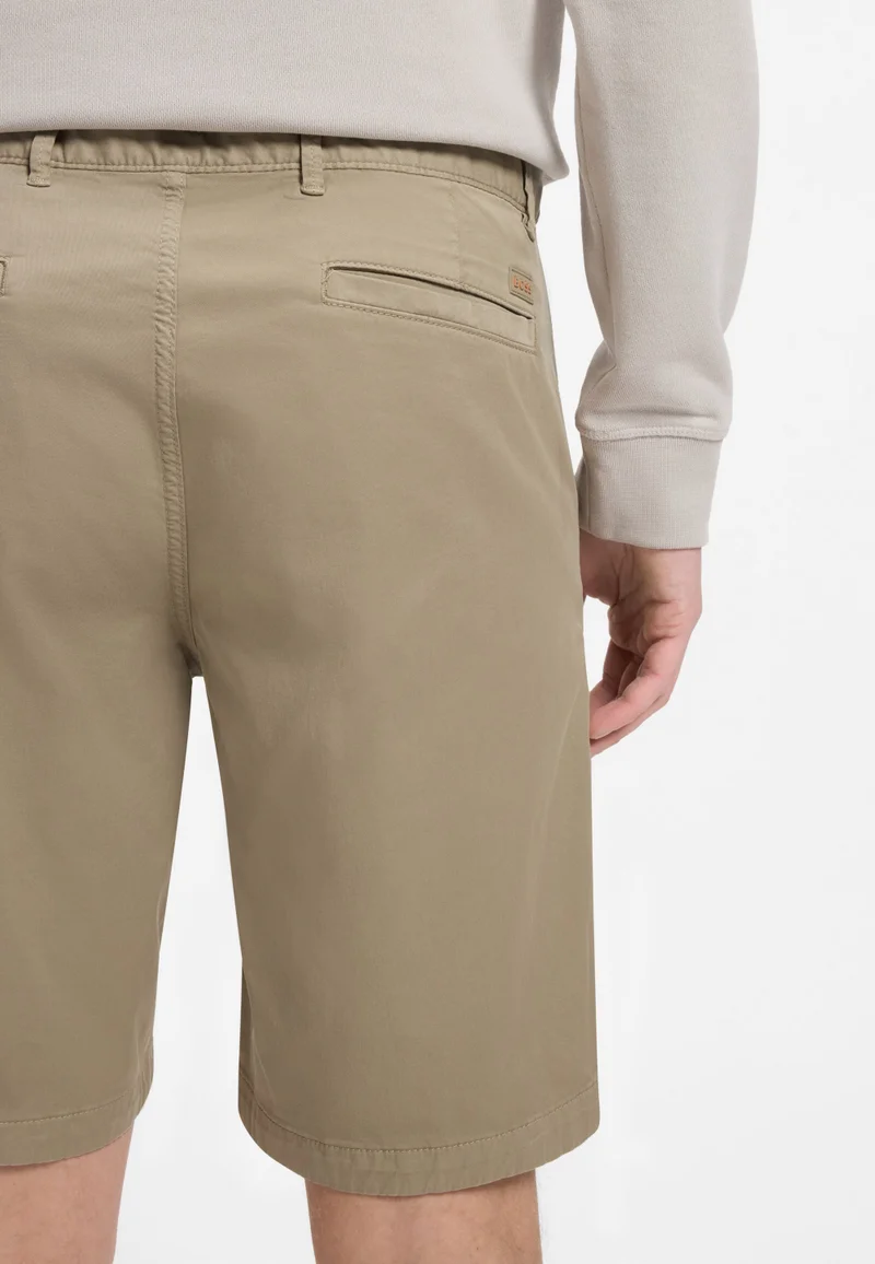 BOSS Light Brown Slim-fit shorts in stretch-cotton twill for Men | Best Price UAE