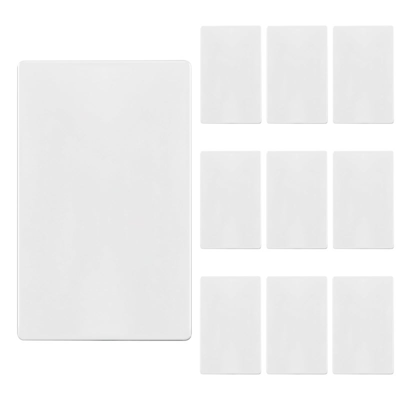TG MidSize Screwless Blank Wall Plate Child Safe Blank Device Outlet Cover Medium Size 1Gang 488 H x 311 L Polycarbonate Thermoplastic UL Listed SPMB1W10P White 10 Pack - Image 2