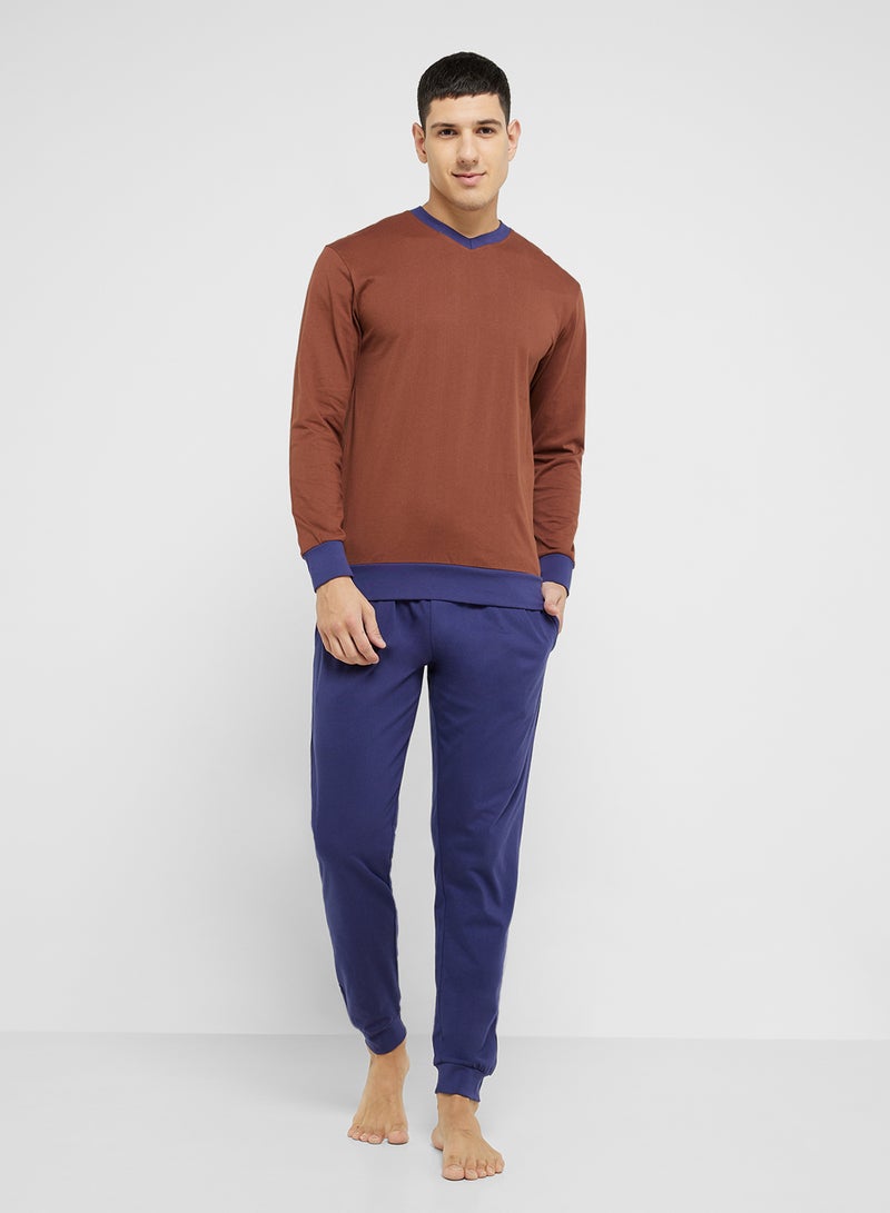 Robert Wood Nightwear T-Shirt & Joggers Sets  - Image 1