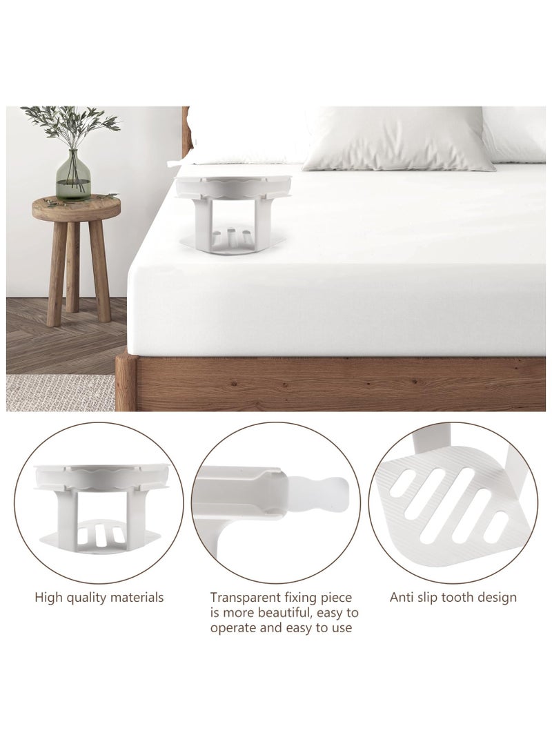 حاملات ملاءات سرير شديدة التحمل للزوايا مع أحزمة مانعة للانزلاق، حامل ملاءات عالمي لجميع أحجام المراتب، لا مزيد من الملاءات المتدلية أو التجاعيد أو الانزلاق - Image 3