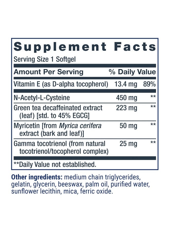 Life Extension GEROPROTECT® Ageless Cell™, Cellular Health, Healthy Aging, Vitamin E, N-Acetyl-L-cysteine, Green Tea Extract, myricetin, Gluten Free, Non-GMO, 30 softgels - Image 3
