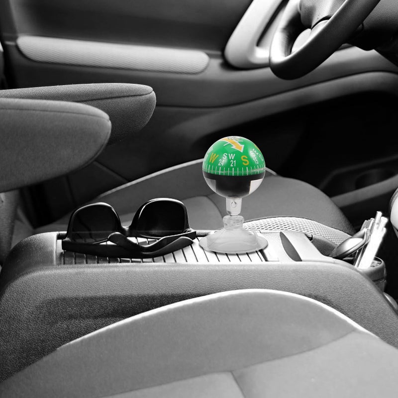 Green 38mm Plastic Car Suction Cup Compass for Dashboard Motorcycle Truck Boat Navigation - Image 5