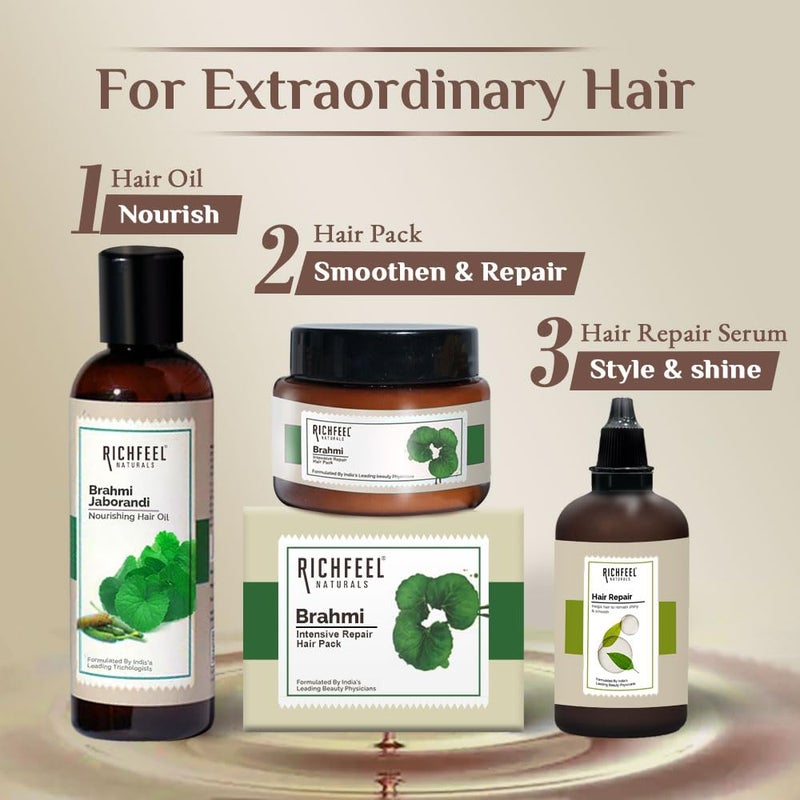Richfeel Hair Repair Serum for Women  MenAll Hair Types for Frizzfree Smooth  Glossy Hair With Argan Oil  Vitamin E  60 ml - Image 3