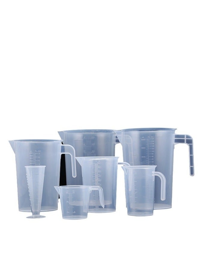 Thickened High Quality Food Grade Plastic Pp Measuring Cup With Scale Measuring Cylinder Thickened Transparent Beaker 100ml-5000 Ml-Capacity:PP2000 ML Open Handle Measuring Cup - Image 5
