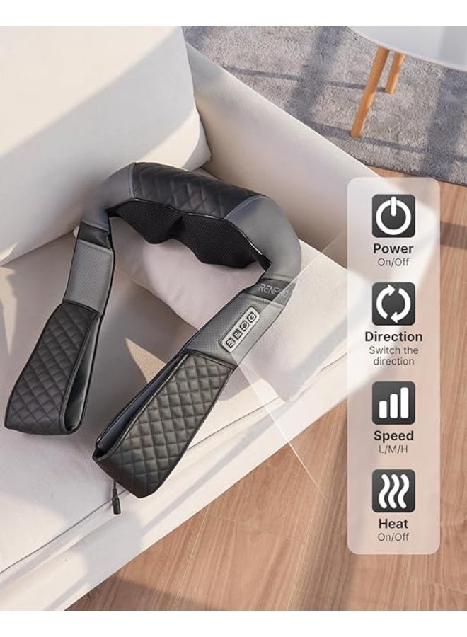 RENPHO Neck and Shoulder Massager with Heat [2025 Upgraded], Shiatsu Cervical and Back Massager, 3D Electric Deep Tissue Massage, True Relaxation for Neck and Shoulders, Birthday Gifts for Men - Image 2