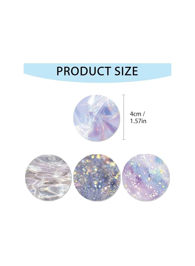 S-TOP Phone Finger Holder Grip, 4 PCS Foldable Starry Sky Pattern Stand, Universal Mobile Smartphone Accessory for Back of Case, Stylish Secure Handle for Tablets and All Smart Devices - Image 4