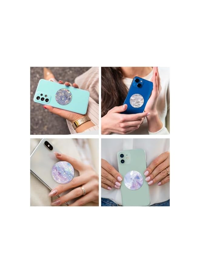 S-TOP Phone Finger Holder Grip, 4 PCS Foldable Starry Sky Pattern Stand, Universal Mobile Smartphone Accessory for Back of Case, Stylish Secure Handle for Tablets and All Smart Devices - Image 2