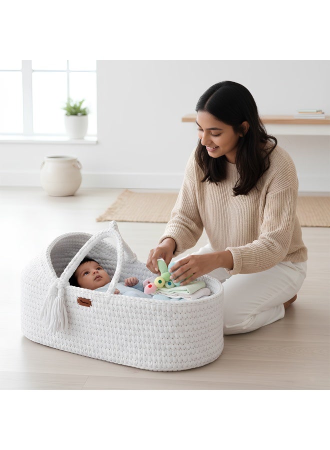 TEKNUM Moses Rope Basket - White - Image 2