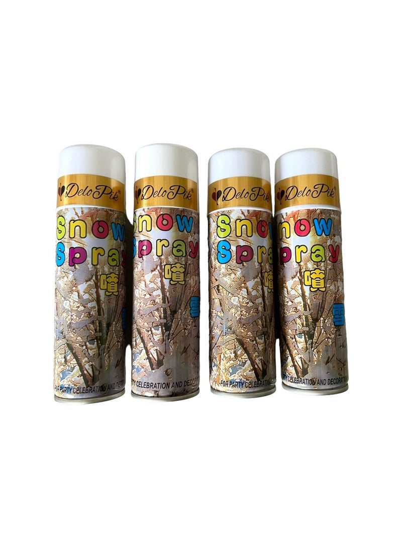 DeloPik White Snow Decorative Party Spray (3 pcs) - Image 1