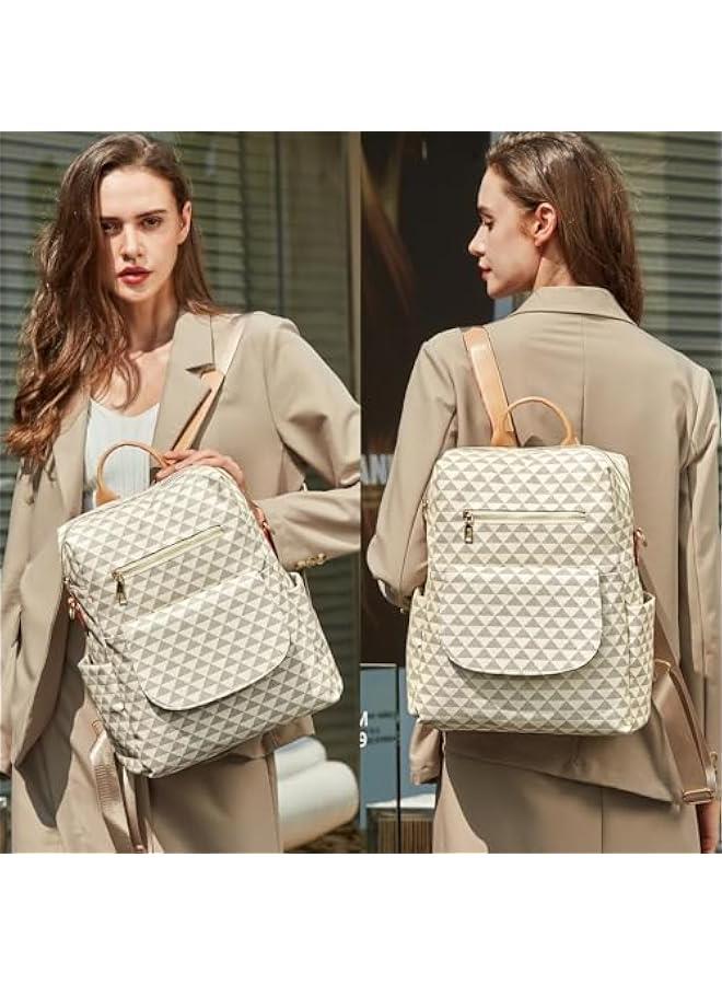 Arabest Backpack Purse for Women PU Leather Travel Satchel Handbag Convertible Design Bag with Purse 2 Piece - Image 2