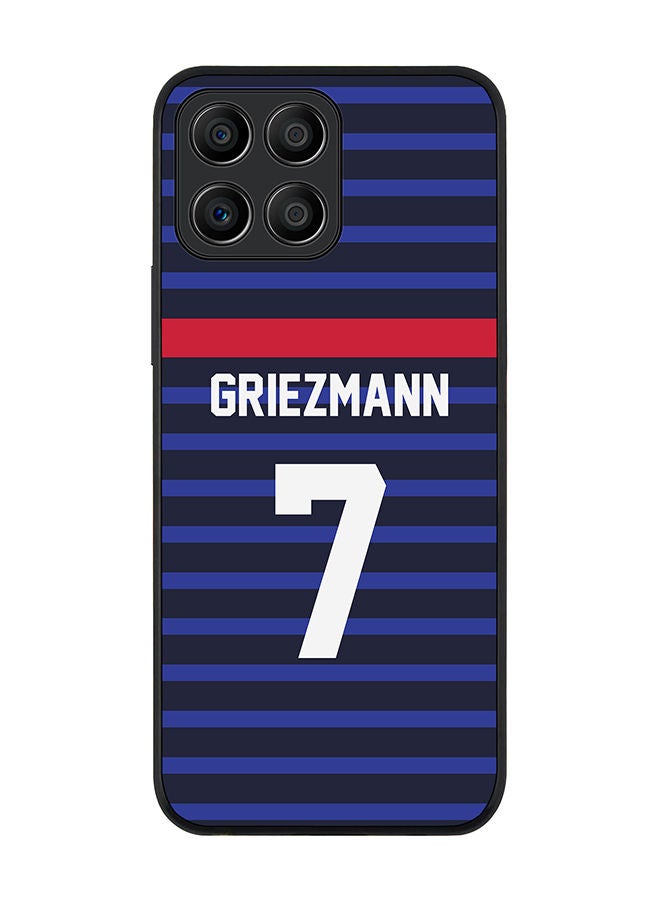 Stylizedd Rugged Black edge case for Honor X8 5G Slim fit Soft Case Flexible Rubber Edges Anti Drop TPU Gel Thin Cover - Football Team - France Player Name - Griezmann - Image 1