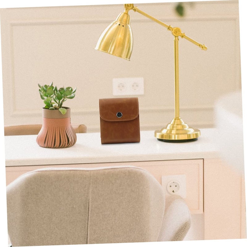 Coffee Pu Leather Photo Storage Bag For Square Instant Film Holder Case Fine Stitching Travel Camping - Image 5