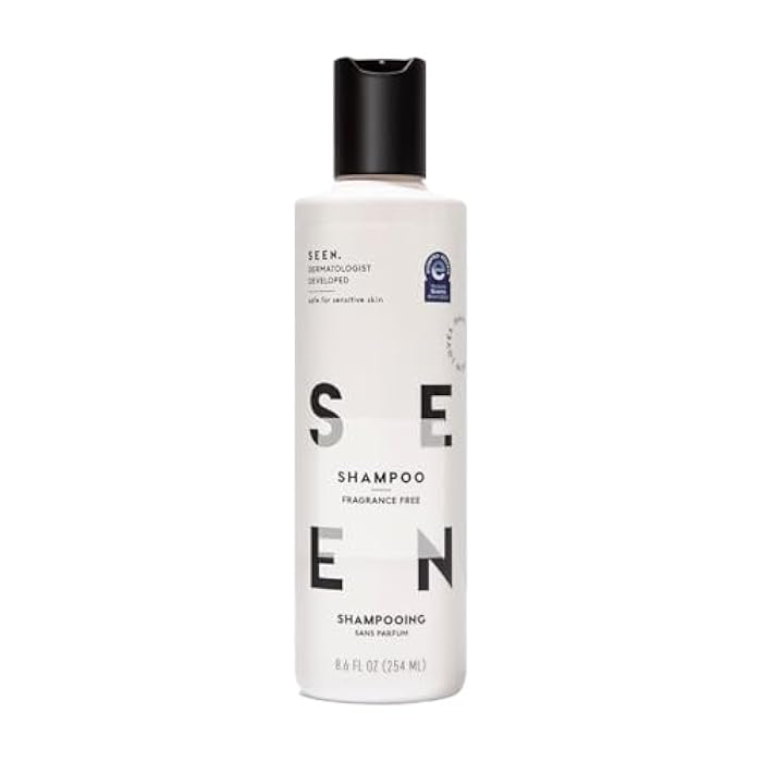 SEEN Shampoo, Fragrance Free - Non-Comedogenic Hair Shampoo- Dermatologist-Developed - Safe for Sensitive, Eczema & Acne Prone Skin - Image 1