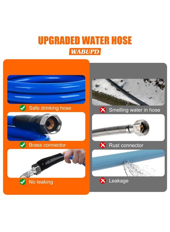 WABUPD Heated Water Hose for RV,Heated Drinking Water Hose with Thermostat,Lead and BPA Free,1/2" Inner Diameter,Temperatures Down to -40°F Self-Regulating,Blue Appearance (100FT) - Image 4