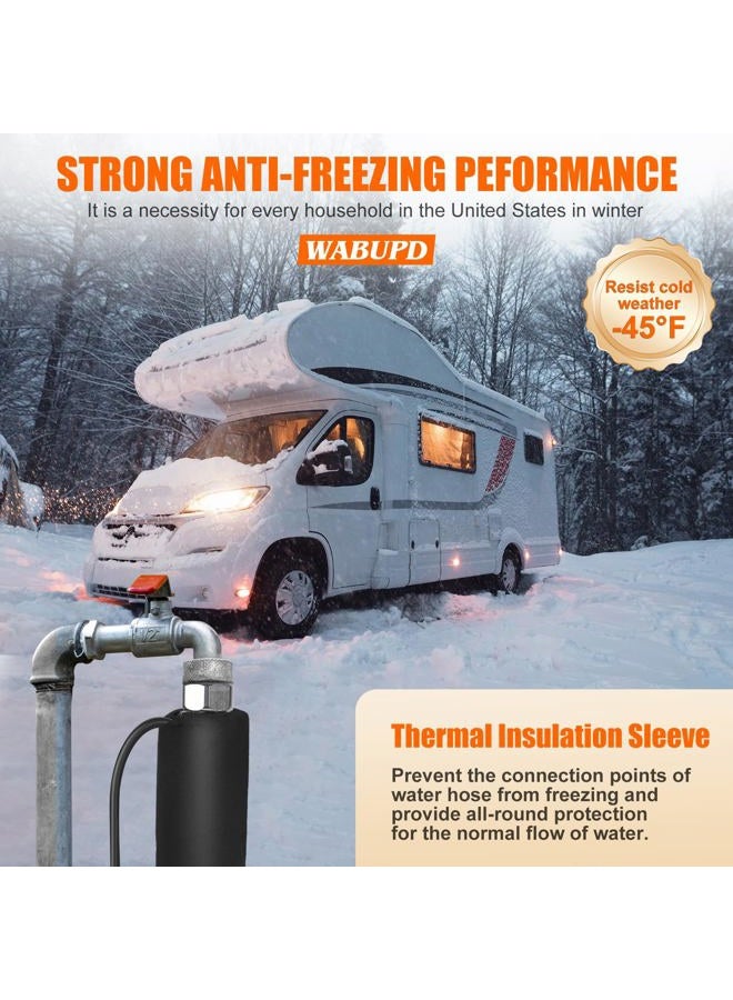 WABUPD Heated Water Hose for RV,Heated Drinking Water Hose with Thermostat,Lead and BPA Free,1/2" Inner Diameter,Temperatures Down to -40°F Self-Regulating,Blue Appearance (100FT) - Image 2
