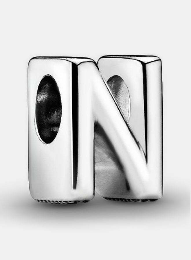 PANDORA Letter N Silver Charm