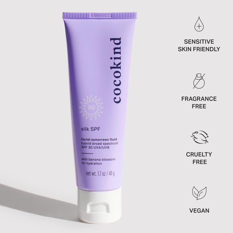 Cocokind Silk SPF, Mineral and Chemical Sunscreen for Face, SPF 30 - Image 5