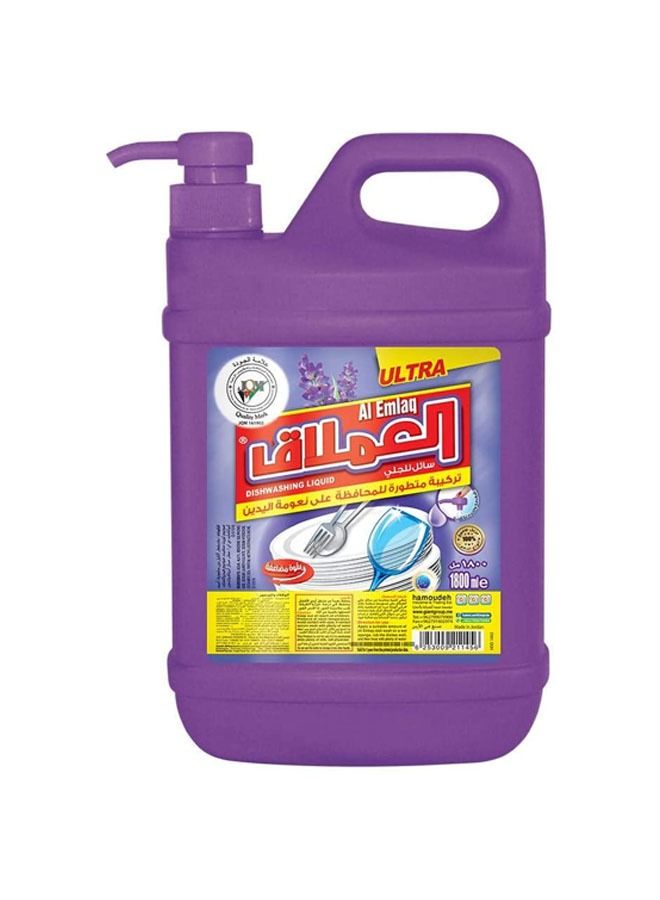 Al Emlaq Ultra Dishwashing Liquid, Lavender, 1800ml - Image 2