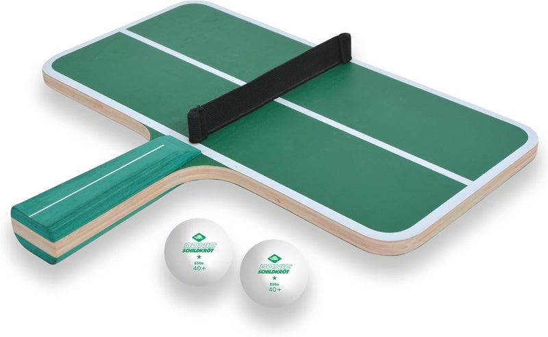 Schildkröt Donic-Schildkröt 788459 Ping Pong Challenge Table Tennis Table Shapped Bat with Net - Image 1