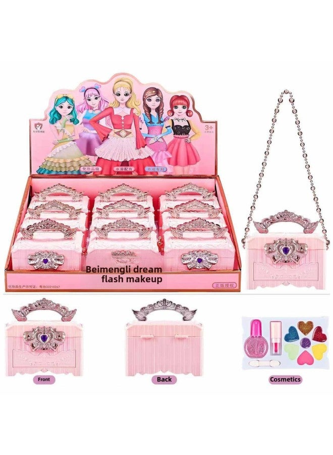 مجموعة خزانة ملابس منزل للبنات من ألعاب الأطفال، طاولة زينة على شكل أميرة، هدية عيد ميلاد للبنات من عمر 4 إلى 5 سنوات، 3 ألوان: 1688-8832 (الحد الأدنى للدفعة 12 قطعة) - Image 3