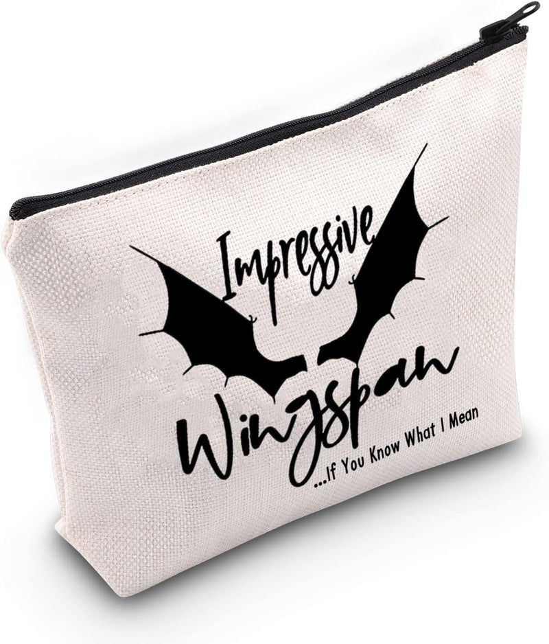 G2TUP G2TUP S-J M Gift Impressive Wingspan Makeup Bag A Court of Thorns and Roses Cosmetic Bag T-OG Fan Gift Zipper Travel Bag (Impressive Wingspan White Bag) 