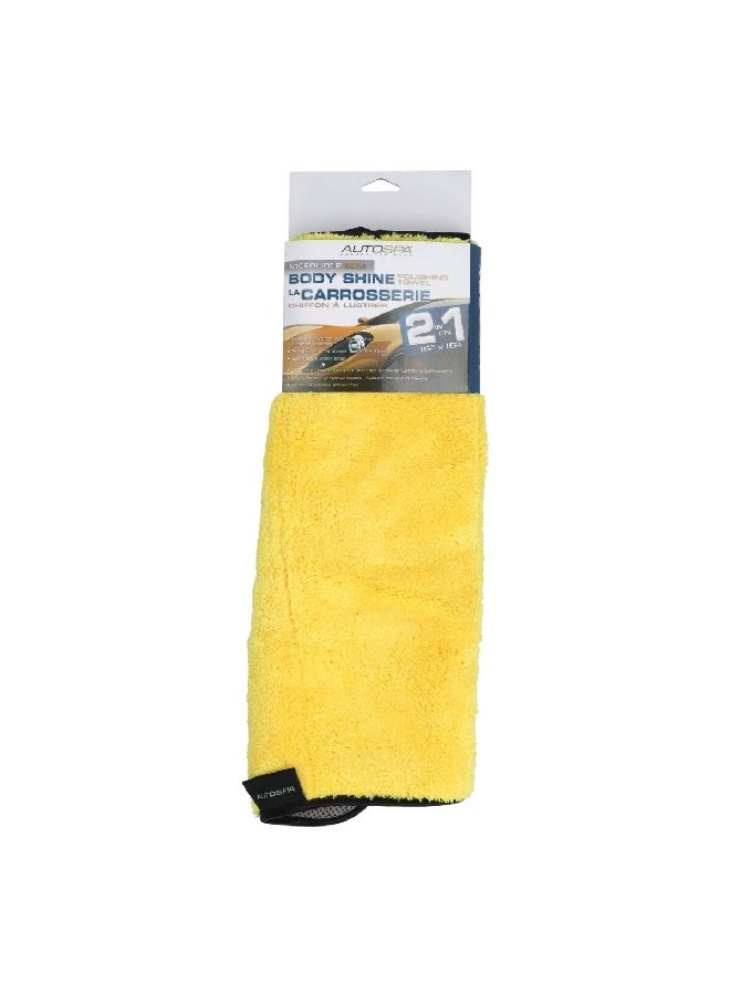 Generic Autospa Microfiber Max Body Shine Polishing Towel Yellow 16 X 16 Inch 45607Asc  - Image 5