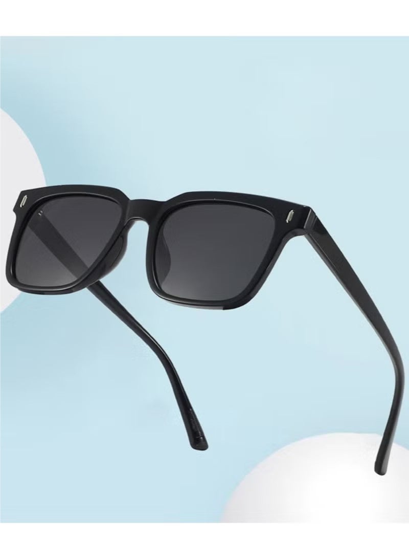 جونيس نظارات شمسية مستقطبة TR90 عدسة مستقطبة عالية الدقة حماية 100% من الأشعة فوق البنفسجية 400، تصميم أنيق، نظارات شمسية رياضية مربعة كلاسيكية للقيادة للرجال والنساء باللون الأسود - Image 3