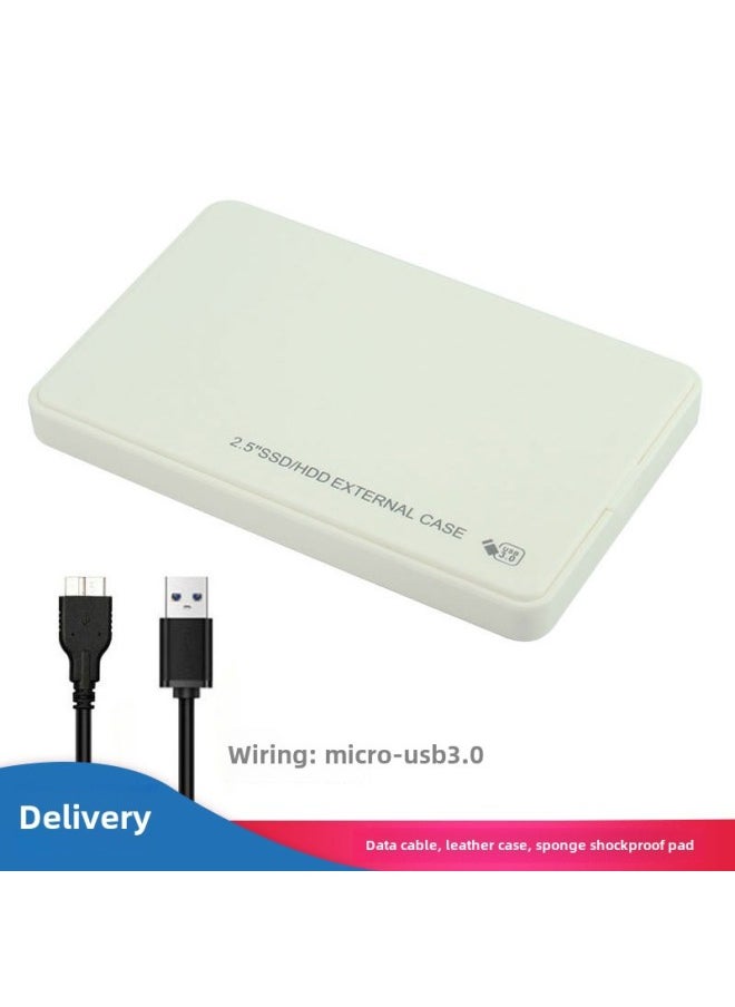 ماركة غير محددة صندوق محرك أقراص صلبة خارجي محمول SSD ميكانيكي مقاس 2.5 بوصة مزود بمنفذ USB 3.0 بدون براغي أو أدوات - اللون: أبيض  - Image 1