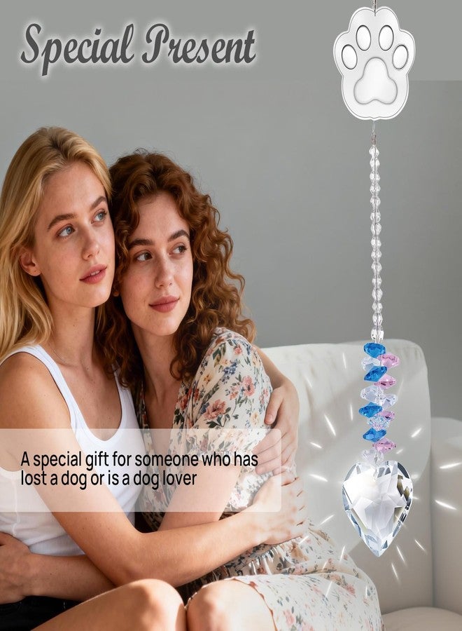 ZESTEFY Pet Loss Sympathy Gift, Cat Suncatcher Pet Memorial Suncatcher, Loss of Pet Sympathy Gift Dog with Heart Shape Crystal, Pet Memorial Gifts for Cats Window Hanging Garden Patio - Image 3