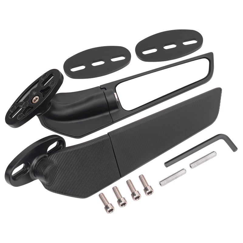 Modified Motorcycle Wing Rearview Mirrors Adjustable Rotating Side Mirrors for Honda CBR125R CBR250R CBR300R CBR500R CBR600F4 CBR600F4i CBR600R CBR600RR CBR929RR CBR954RR CBR1000RR