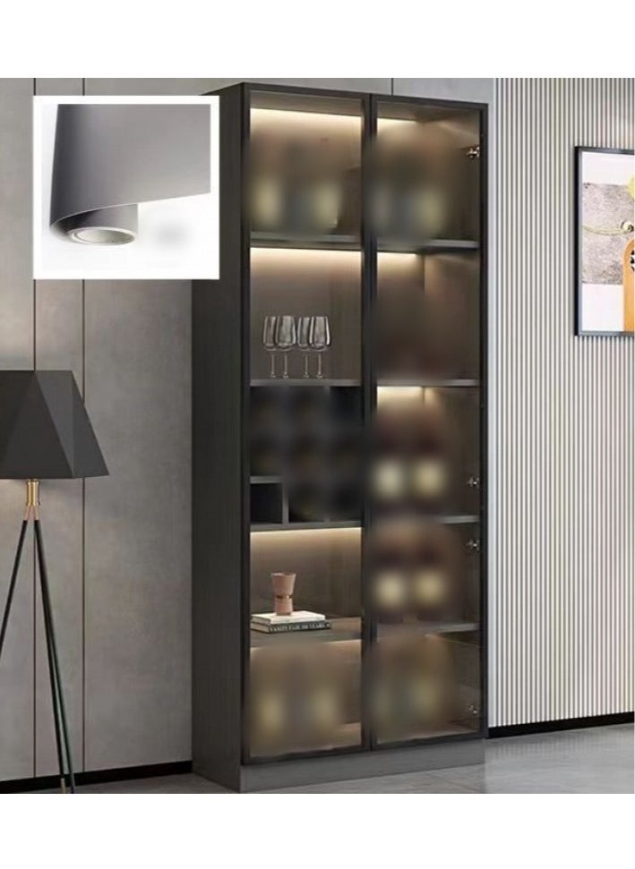 Generic - Glass Display Cabinet, Transparent Showcase Display Boxes, with LED Light - Image 1