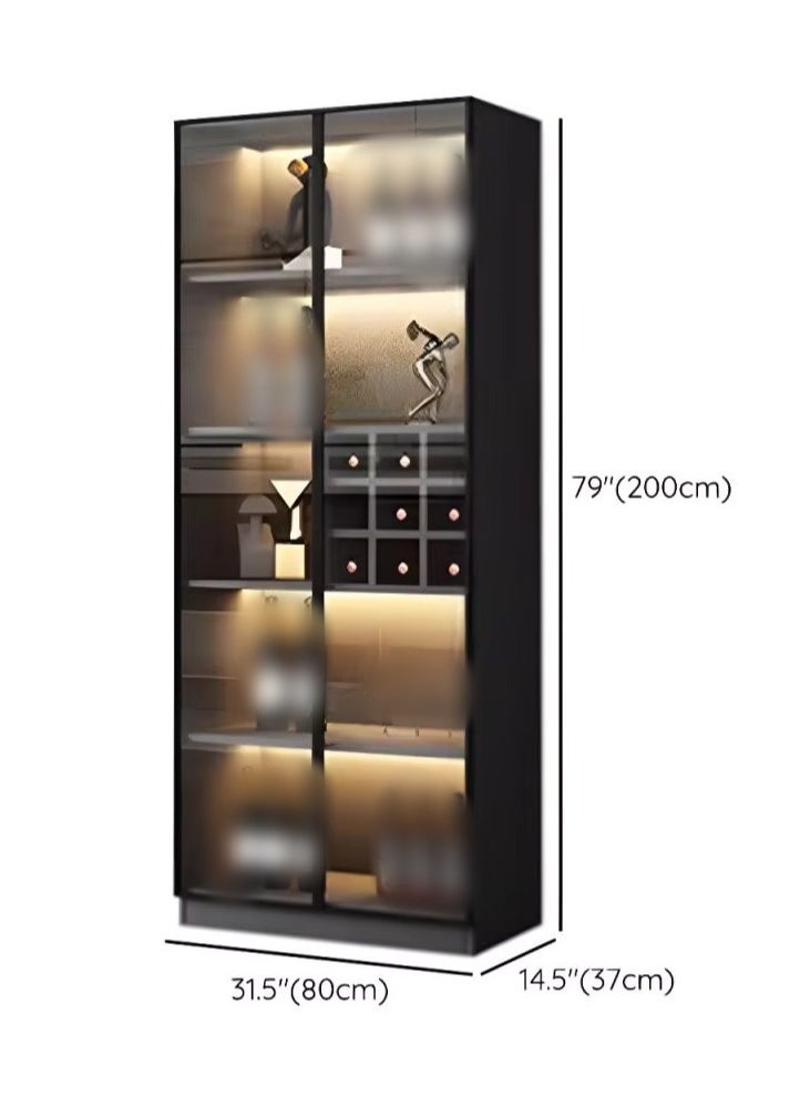 Generic - Glass Display Cabinet, Transparent Showcase Display Boxes, with LED Light - Image 1