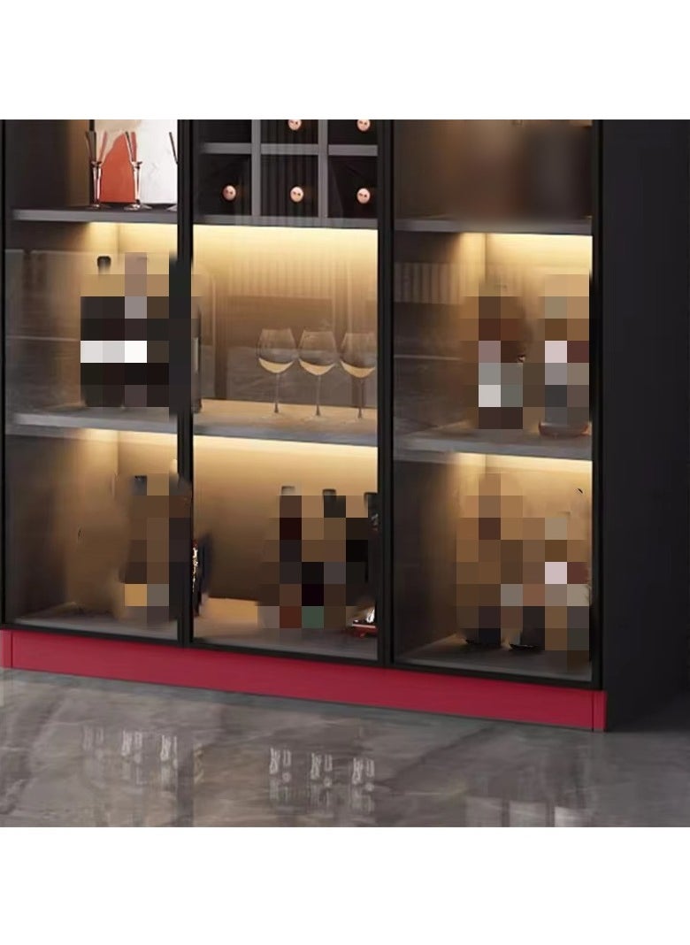 Generic - Glass Display Cabinet, Transparent Showcase Display Boxes, with LED Light - Image 1
