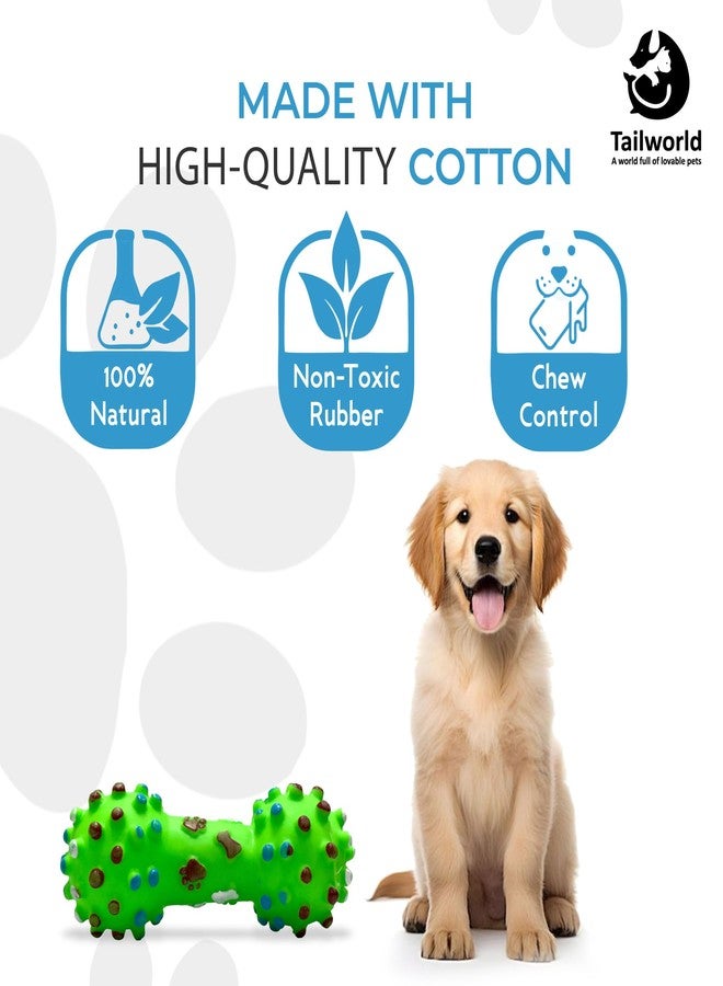 Tailworld Vinyl Spike Dumbell | Good for Teething | for Puppies, Dogs with Noise | 100% Natural Rubber Food Grade Quality | Great for Playing Fetch | Safe and Durable for Pets | - Image 3