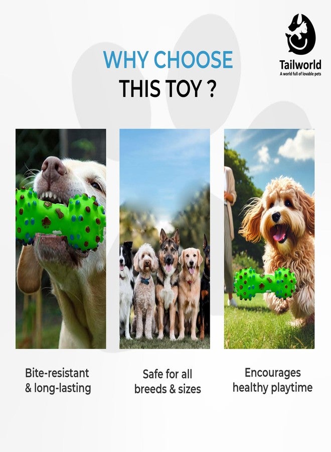 Tailworld Vinyl Spike Dumbell | Good for Teething | for Puppies, Dogs with Noise | 100% Natural Rubber Food Grade Quality | Great for Playing Fetch | Safe and Durable for Pets | - Image 5