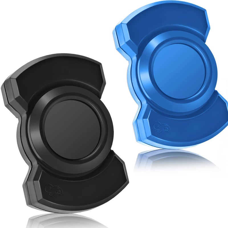 Chilvil 3in1 Fidget Spinner Toy for Adult Metal Slider Clicker Spinner Magnetic Easter Basket Stuffer for Adult Men Office Desk Toy Stress Anxiety Relief ADHD Magnet EDC Cool Gadget Gifts BlackBlue - Image 3