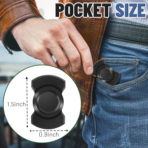 Chilvil 3in1 Fidget Spinner Toy for Adult Metal Slider Clicker Spinner Magnetic Easter Basket Stuffer for Adult Men Office Desk Toy Stress Anxiety Relief ADHD Magnet EDC Cool Gadget Gifts BlackBlue - Image 5