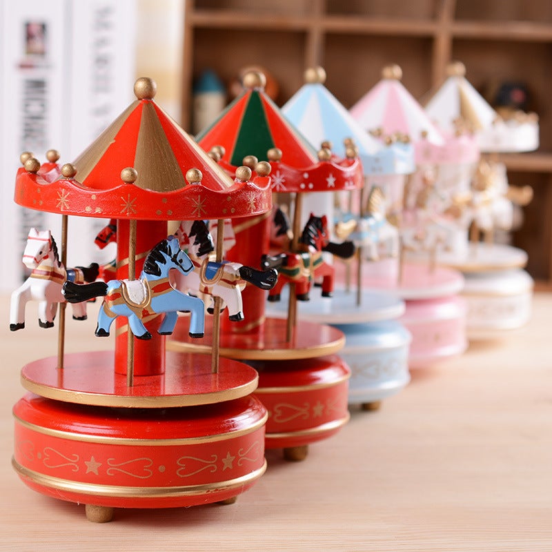 Sky City Carousel Music Box Couple Creative Birthday Gift European Spire Clockwork Music Box - Image 2