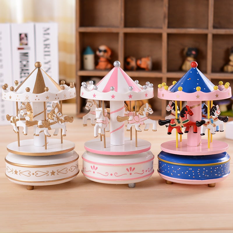 Sky City Carousel Music Box Couple Creative Birthday Gift European Spire Clockwork Music Box - Image 4