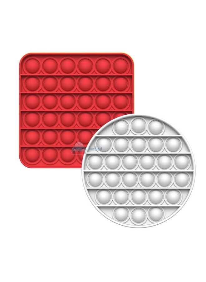 فنبلاست مجموعة FunBlast Pop it (عبوة من لعبتين Popit)، ألعاب أطفال، ألعاب فيدجيت، لعبة Pop it، لعبة Push Pop Bubble Fidget الحسية، لعبة تخفيف التوتر Fidget الحسية، هدايا مبتكرة للبنات والأولاد والأطفال (32) - Image 1