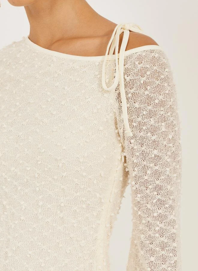 Styli Textured One-Shoulder Dress