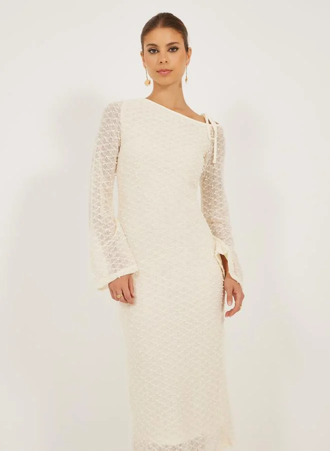 Styli Textured One-Shoulder Dress